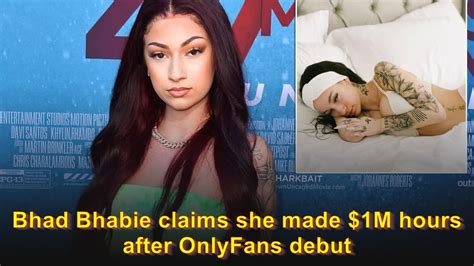 bhad babie tits|Bhad Bhabie made $1M hours after OnlyFans debut